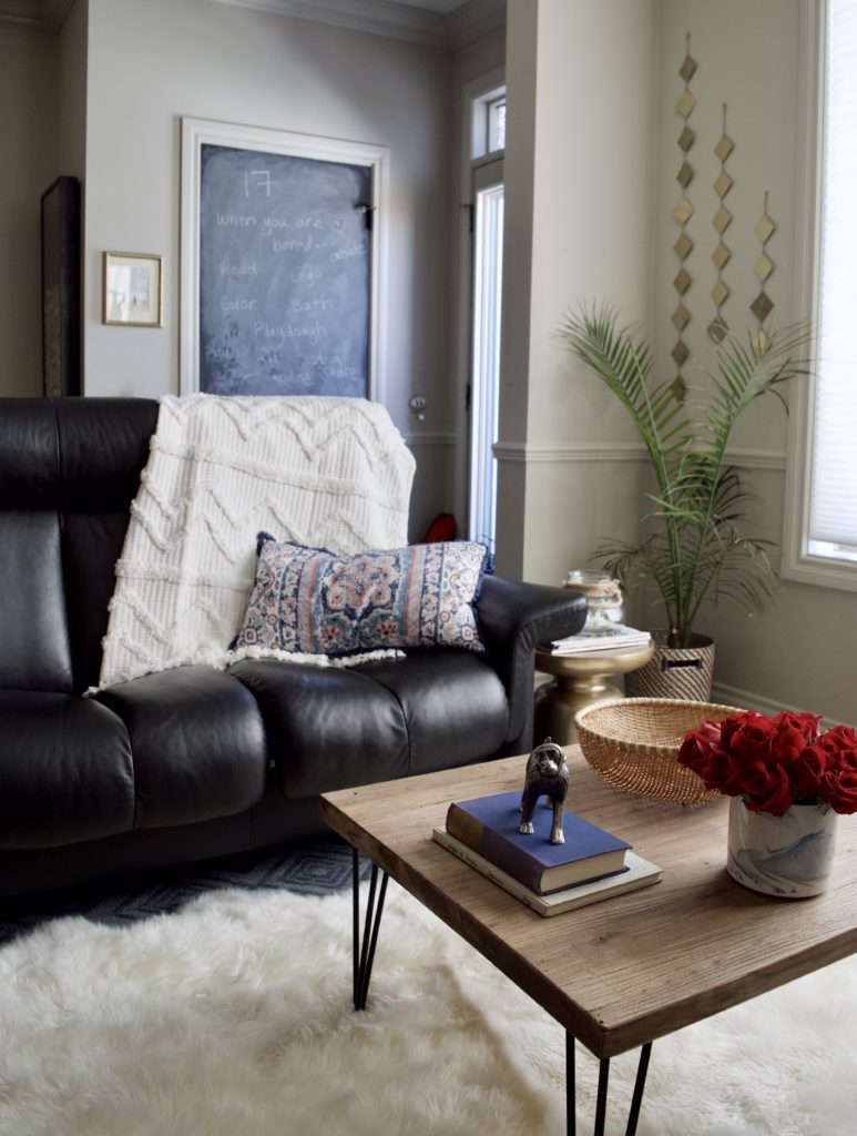 Cozy Minimal Boho Living Room