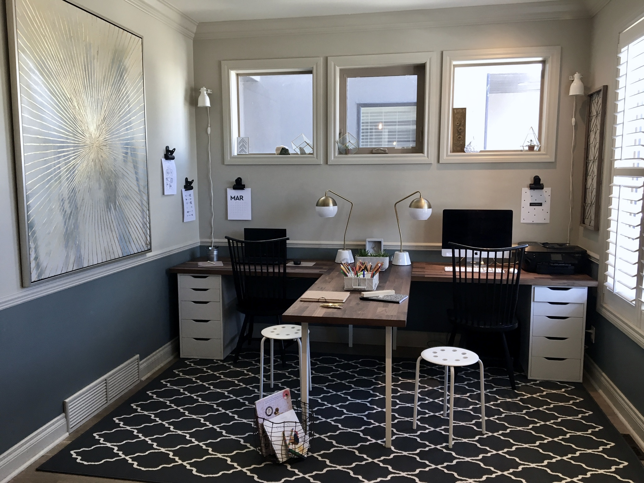 Family Home Office - Interior Design + Real Estate Staging