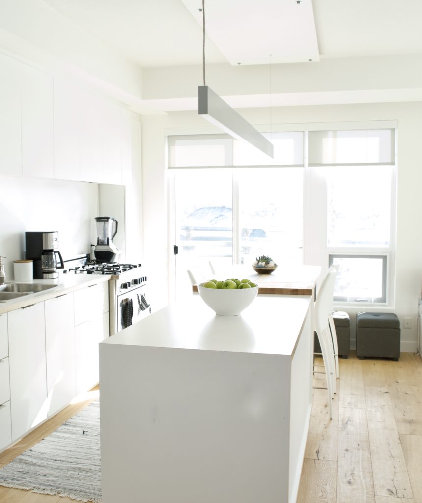 modern scandinavian kitchen best ikea cabinets white grey storage affordable calgary alberta canada interior designer